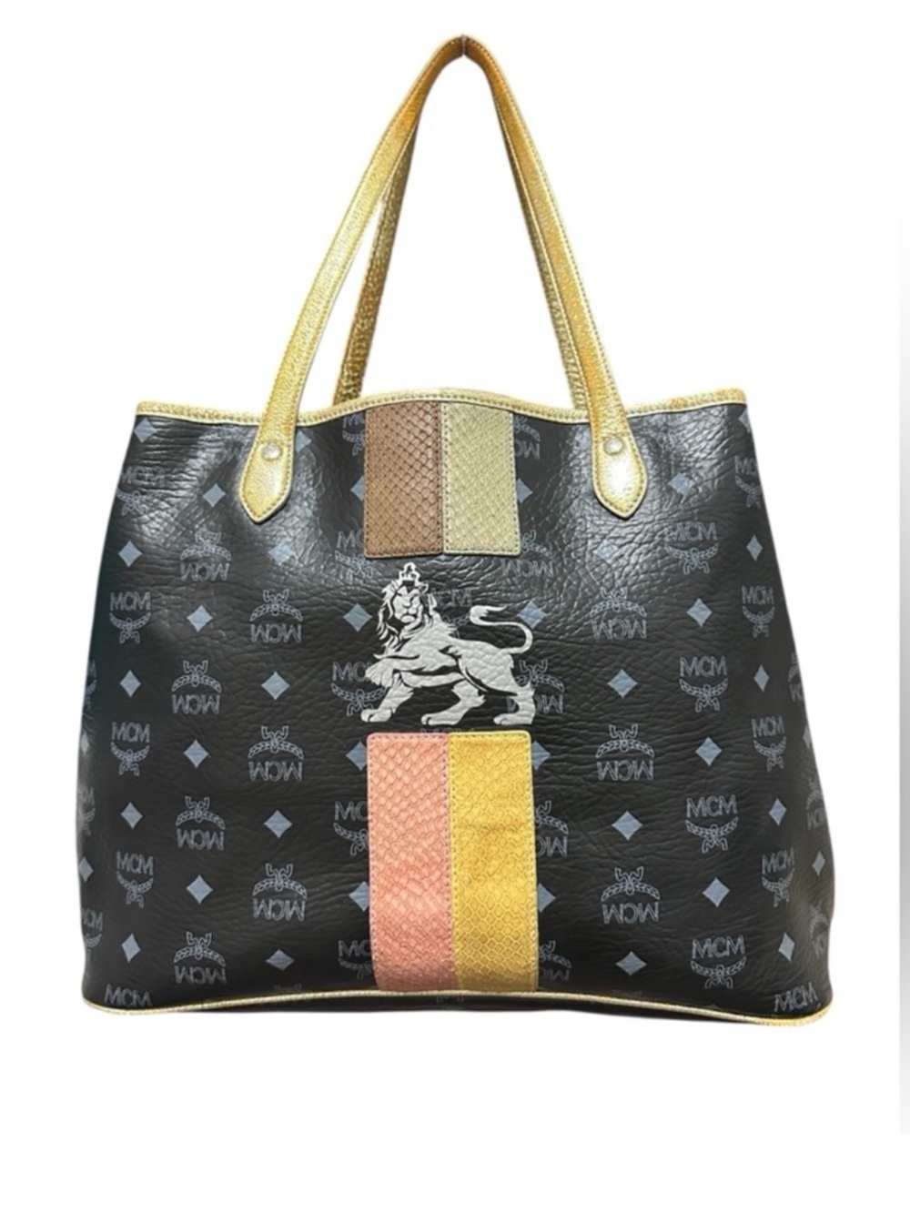 MCM Princess Lion Shopper Monogram Tote - Picture 2 of 14